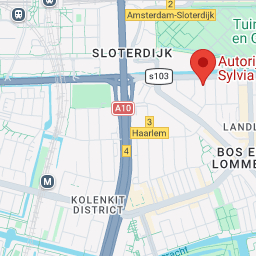 Kaart van Amsterdam West met Landlust, Bos en Lommer en Staatsliedenbuurt